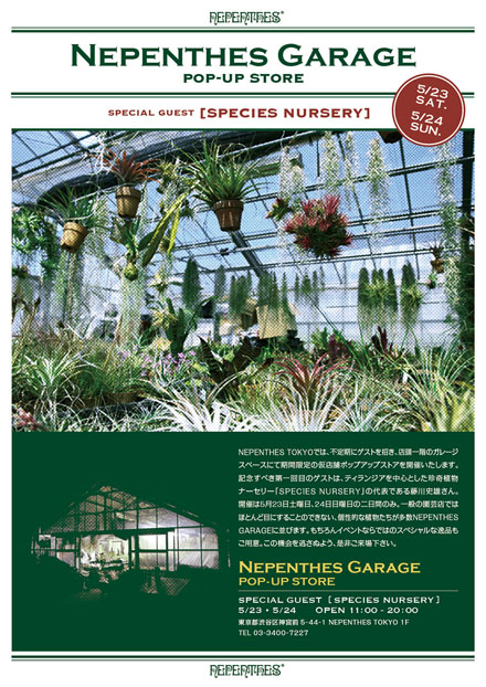 ネペンテスが手がけるNEPENTHES GARAGEで未知なるグリーンとの遭遇を